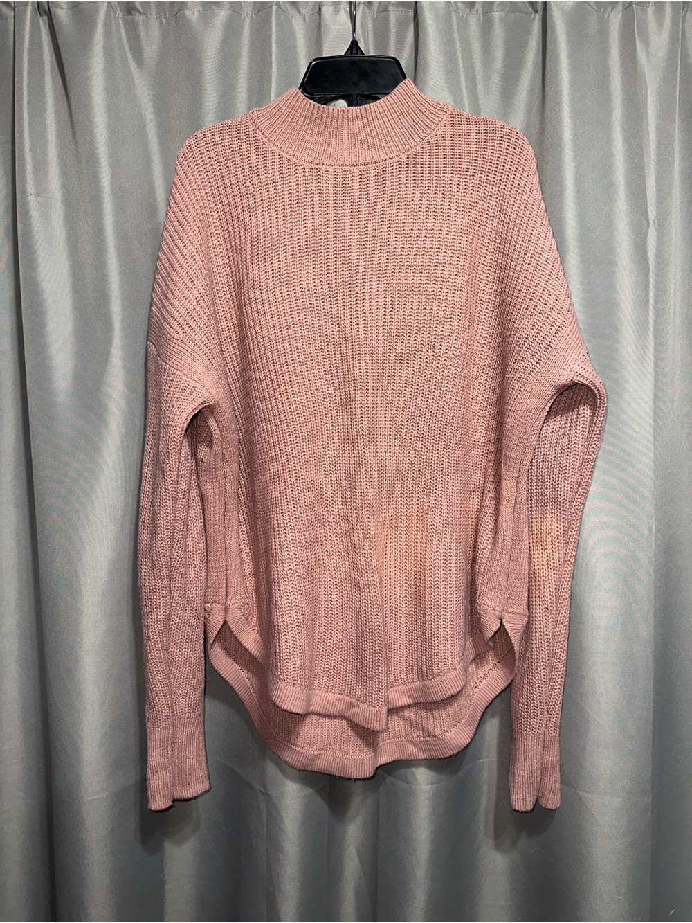 89th & Madison Dusty Pink Mock Neck Knit Sweater